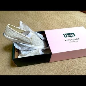 Keds for Kate Spade glitter slip ons